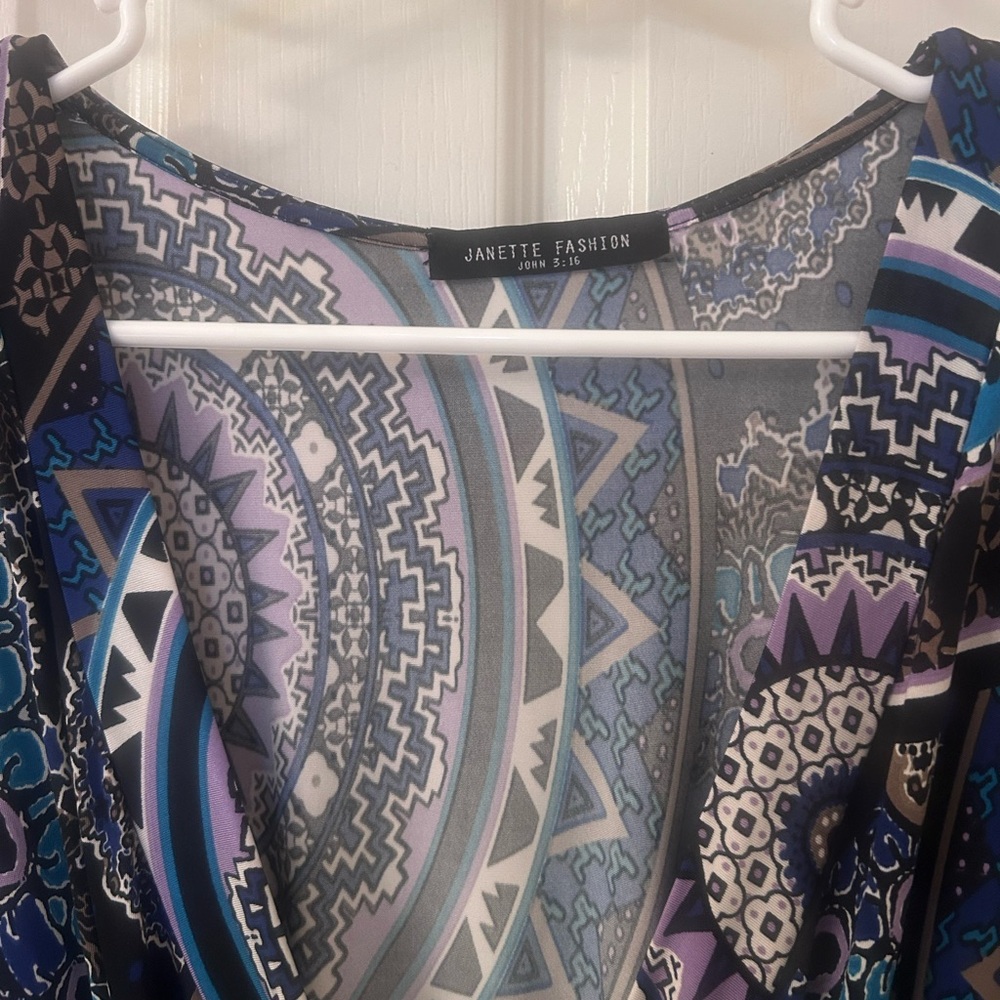 Multi ColorMaxi Wrap Dress - Picture 4 of 5